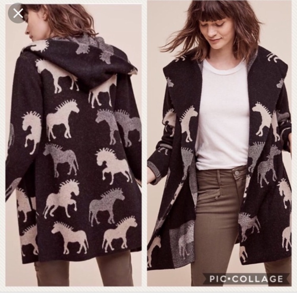 Anthropologie field of flowers Sweater Coat